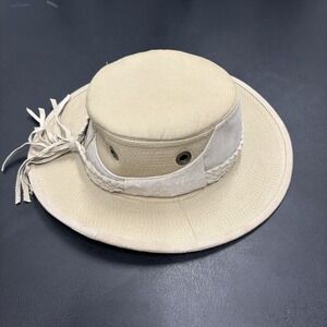 Unisex Outdoor Hat Dragon Size Large Leather‎ Vented Beige